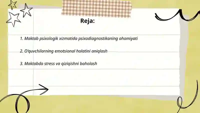Maktab Psixologik xizmatida Psixodiagnostika 2