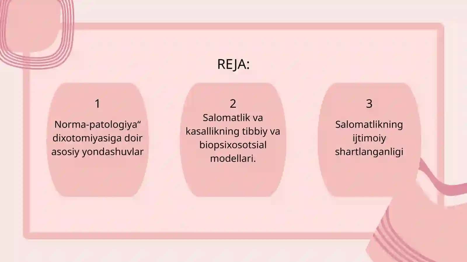 SALOMATLIK TIZIMLITUSHUNCHA SIFATIDA. SALOMATLIK OMILLARI mavzusida slayd taqdimot 2