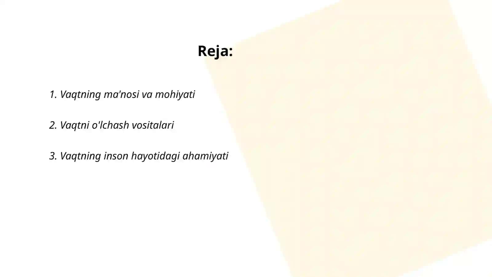 Vaqt haqida tushuncha 2