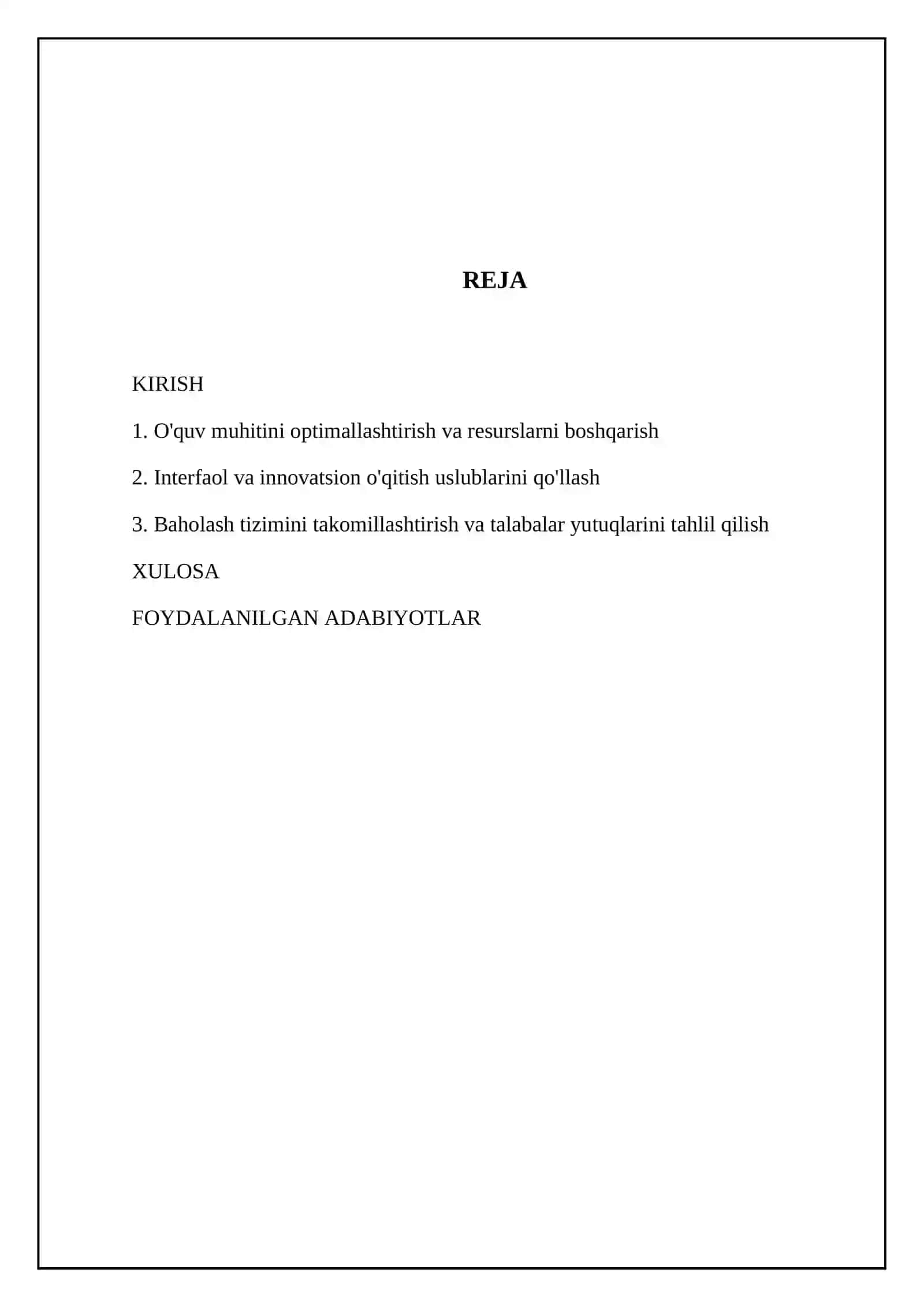 Ta'lim olish jarayonini samarali tashkil etish 2