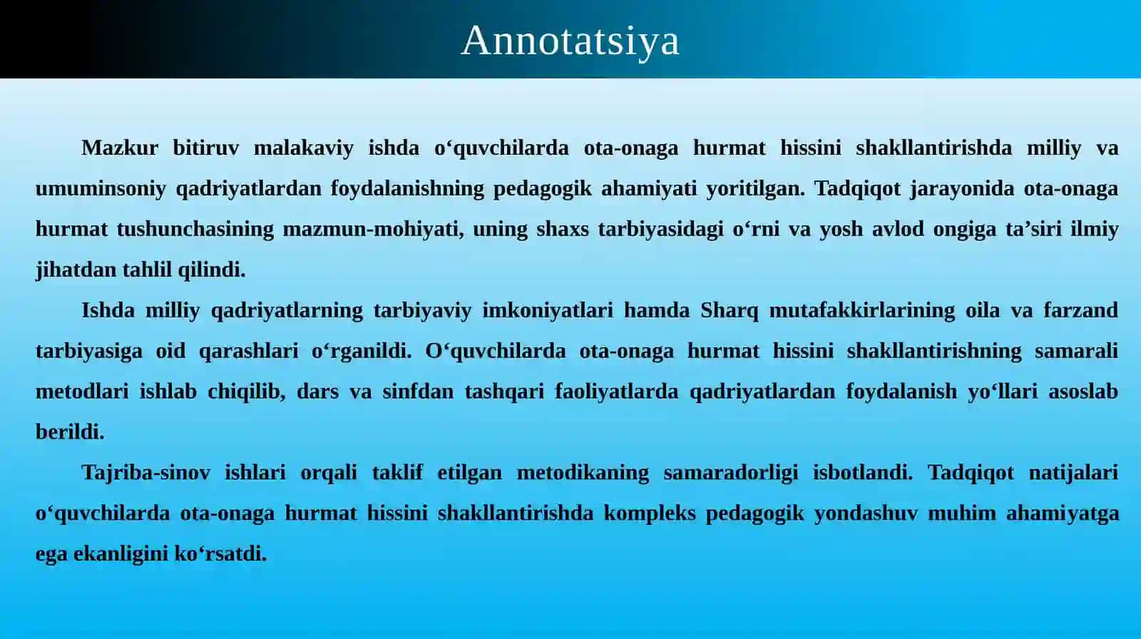 O‘quvchilardaota-onagaхurmathissinitarbiyalashdaqadriyatlardanfoydalanishningрedagogikahamiyati 2