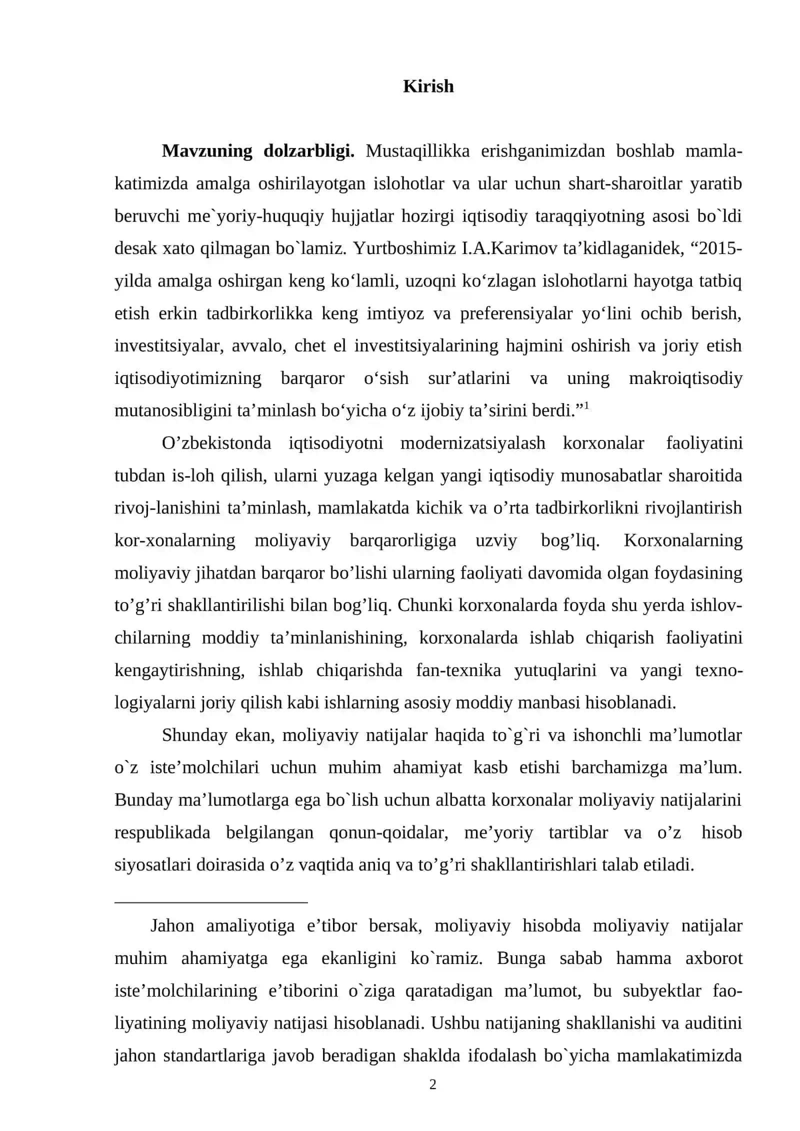 Moliyaviy natijalar tahlili va audit 2