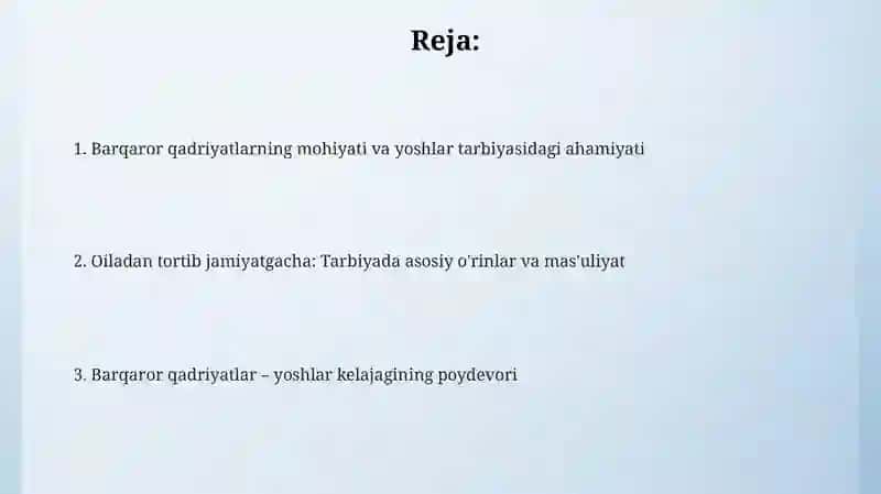 Barqaror qadriyatlar: Ta'rif va mohiyat 2