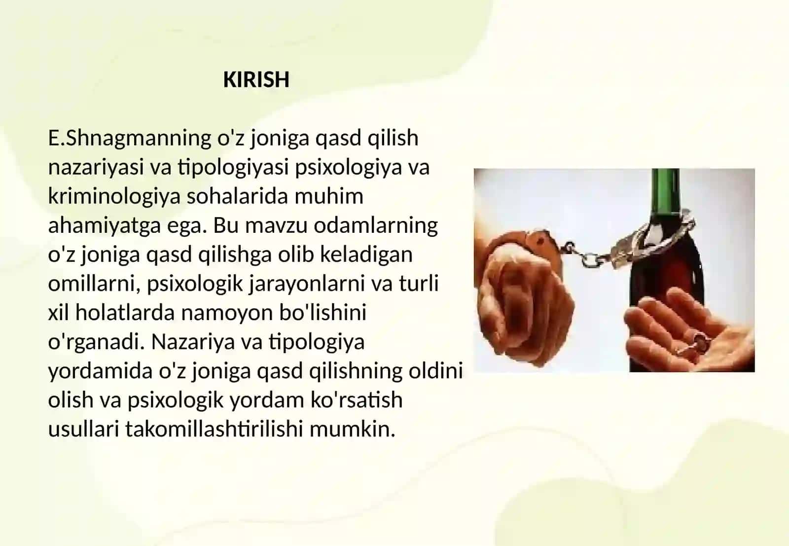 E.Shnagmanning o'z joniga qasd qilish nazariyasi va tipologiyasi 2