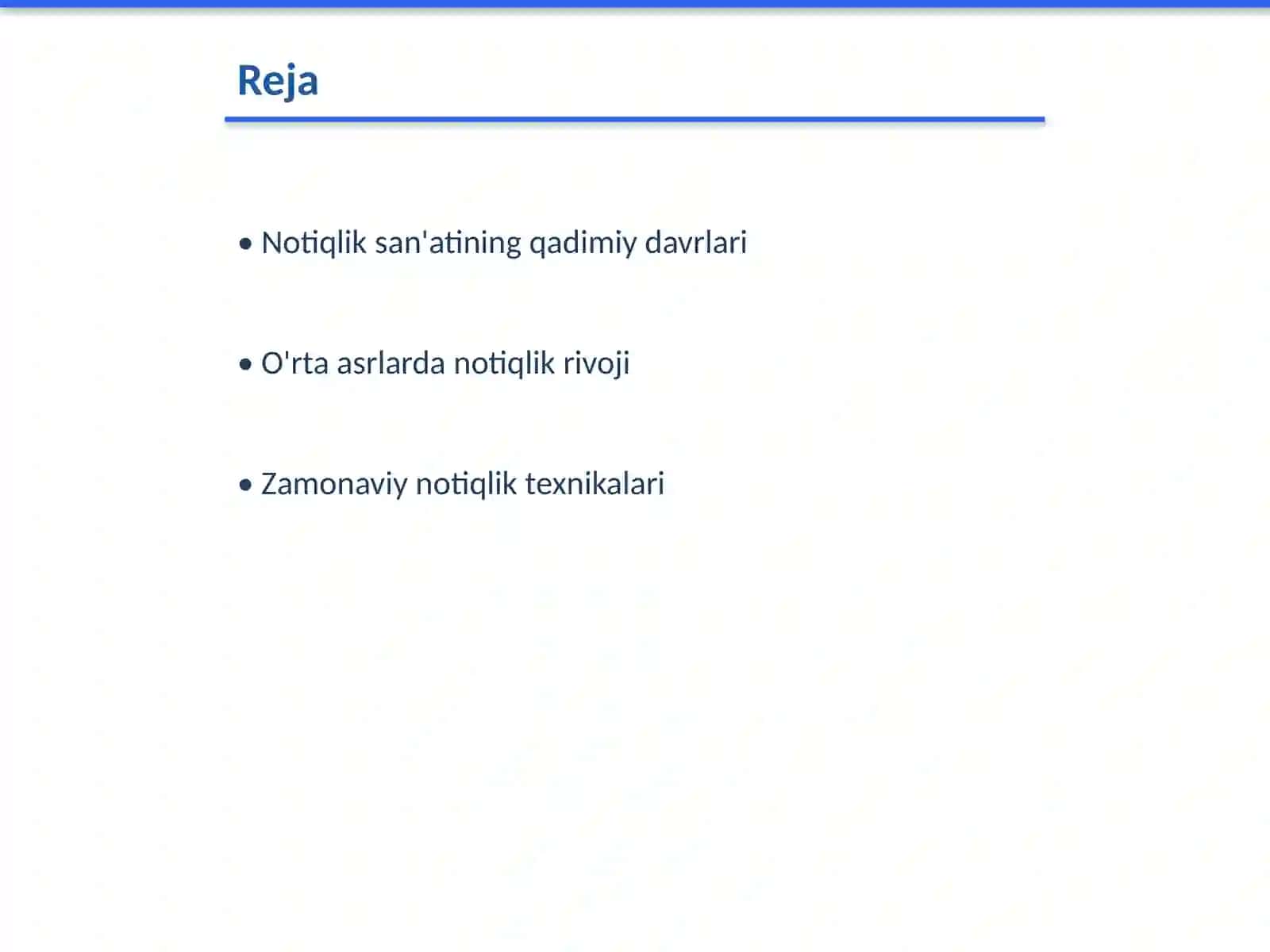 Notiqlik san'ati asoslari: kecha va bugun 2