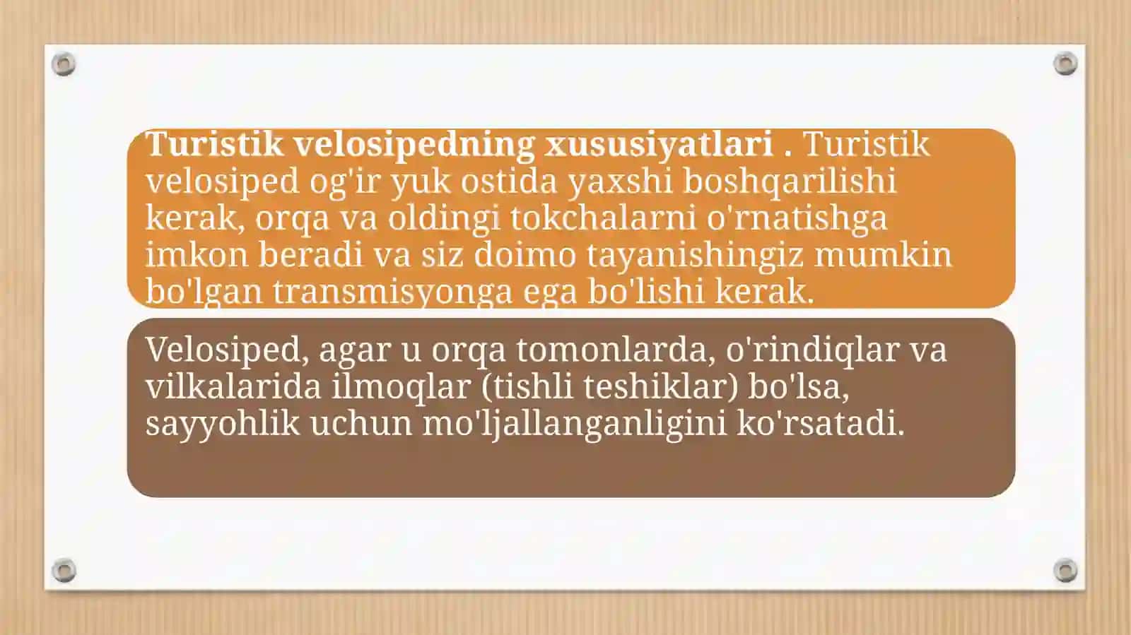 Safar davomida velosipedlarni ta’mirlash 2