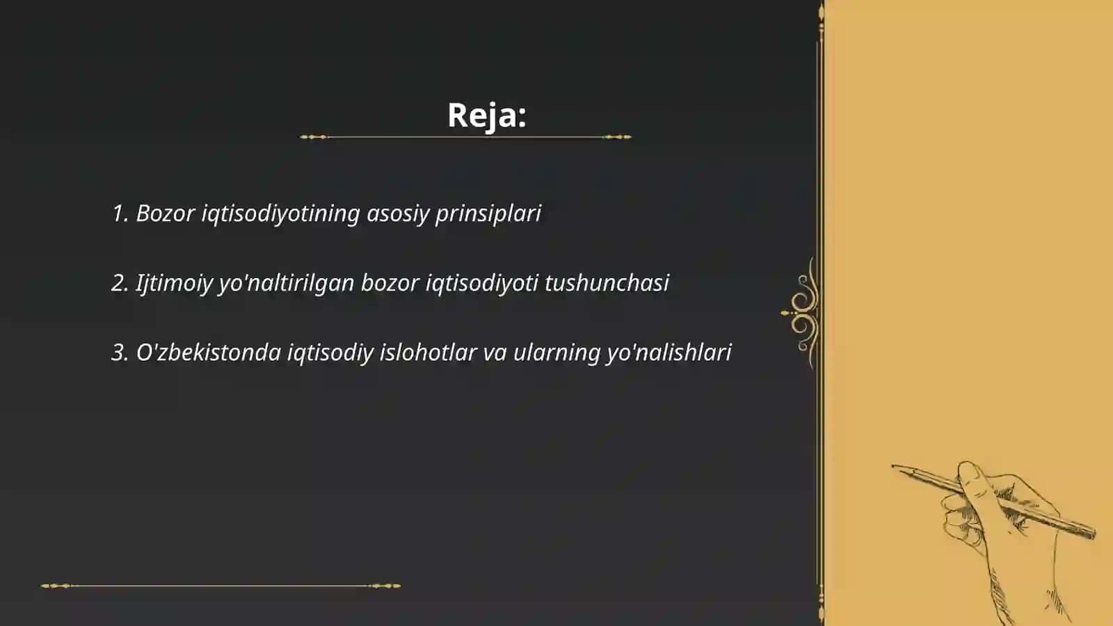 Bozor iqtisodiyotning asosiy prinsiplari 2