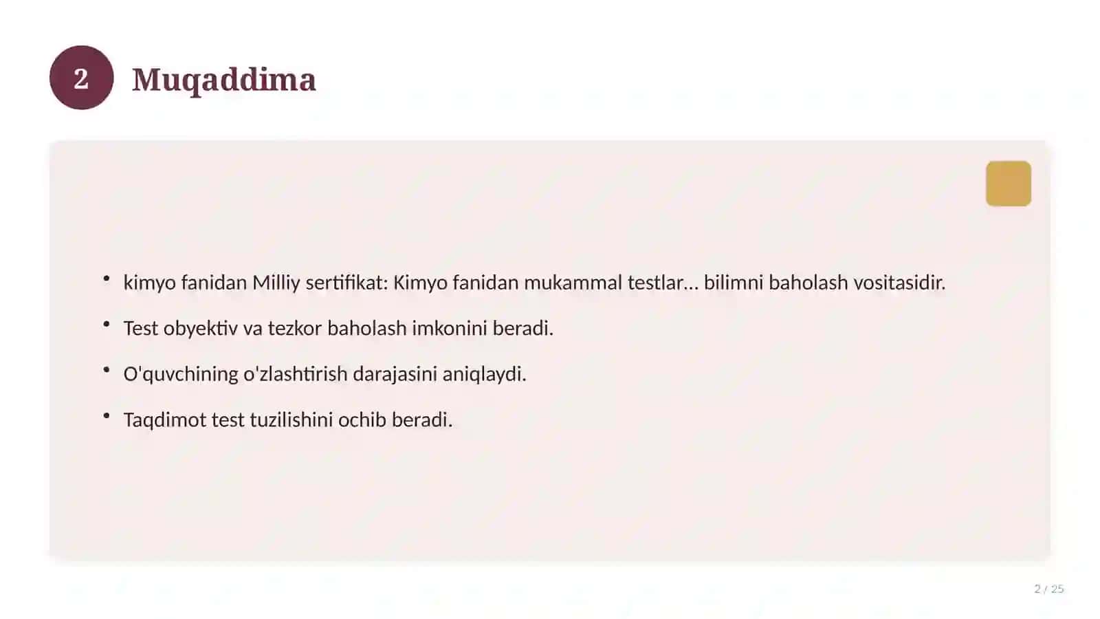 Milliy sertifikat: Kimyo fanidan mukammal testlar va tahlillar — 2026 2