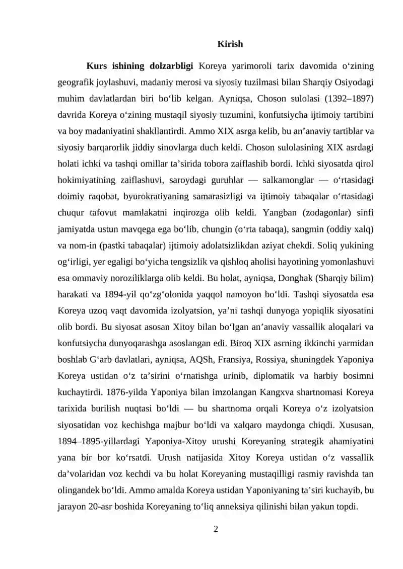 Choson sulolasi hukmronligi va siyosiy boshqaruv tizim 2