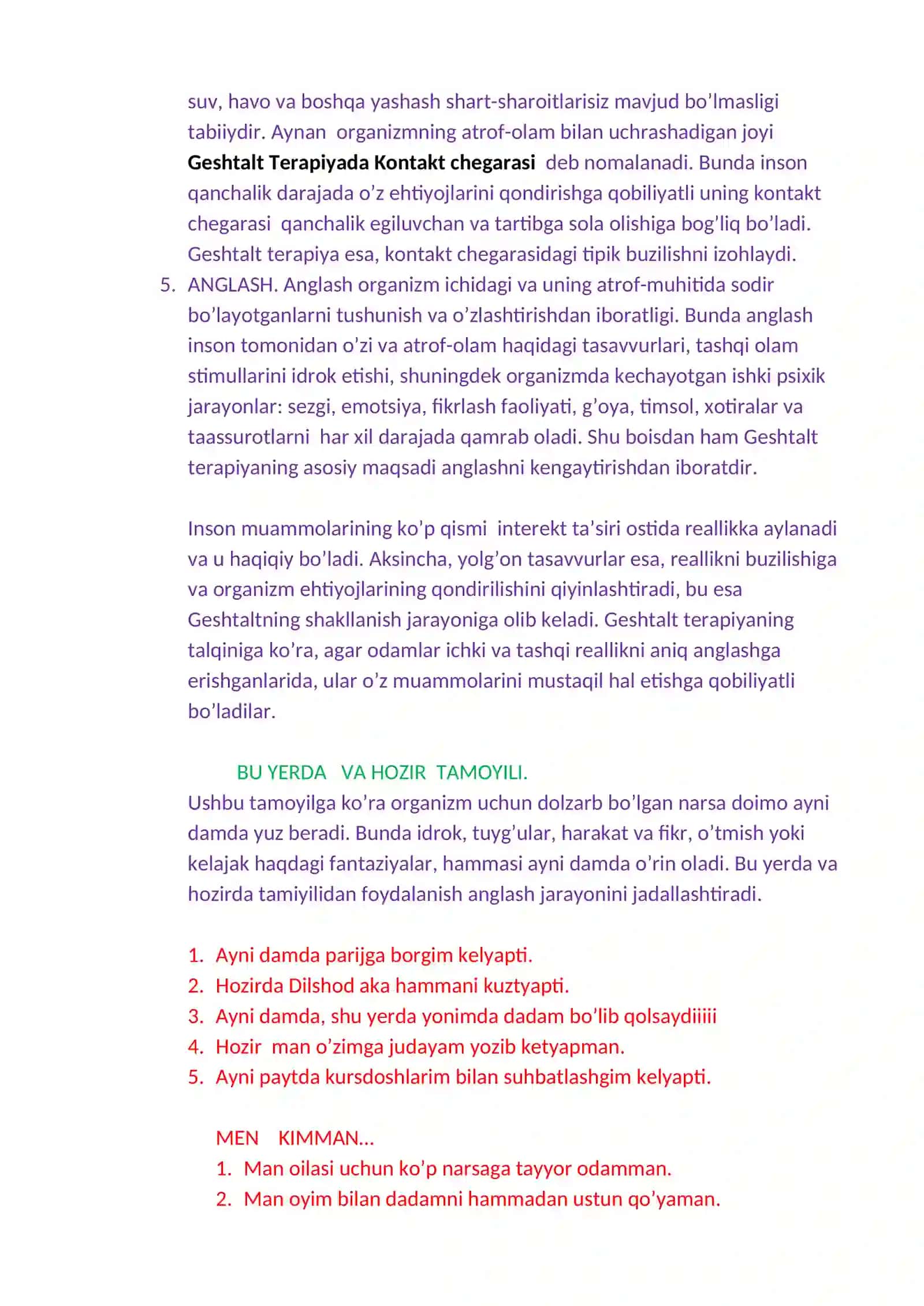 Geshtalt terapiya 2