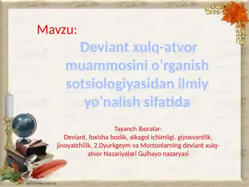 Sotsiologiya fanidan tayyorlagan Mustaqil ishi 2