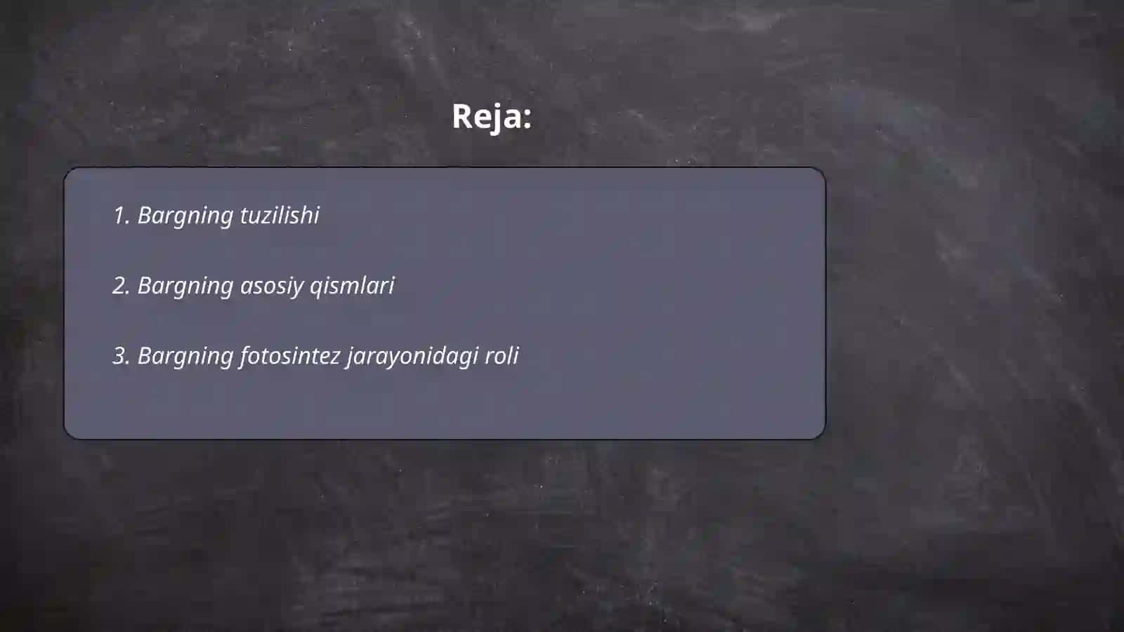 Barg va uning vazifalari 2