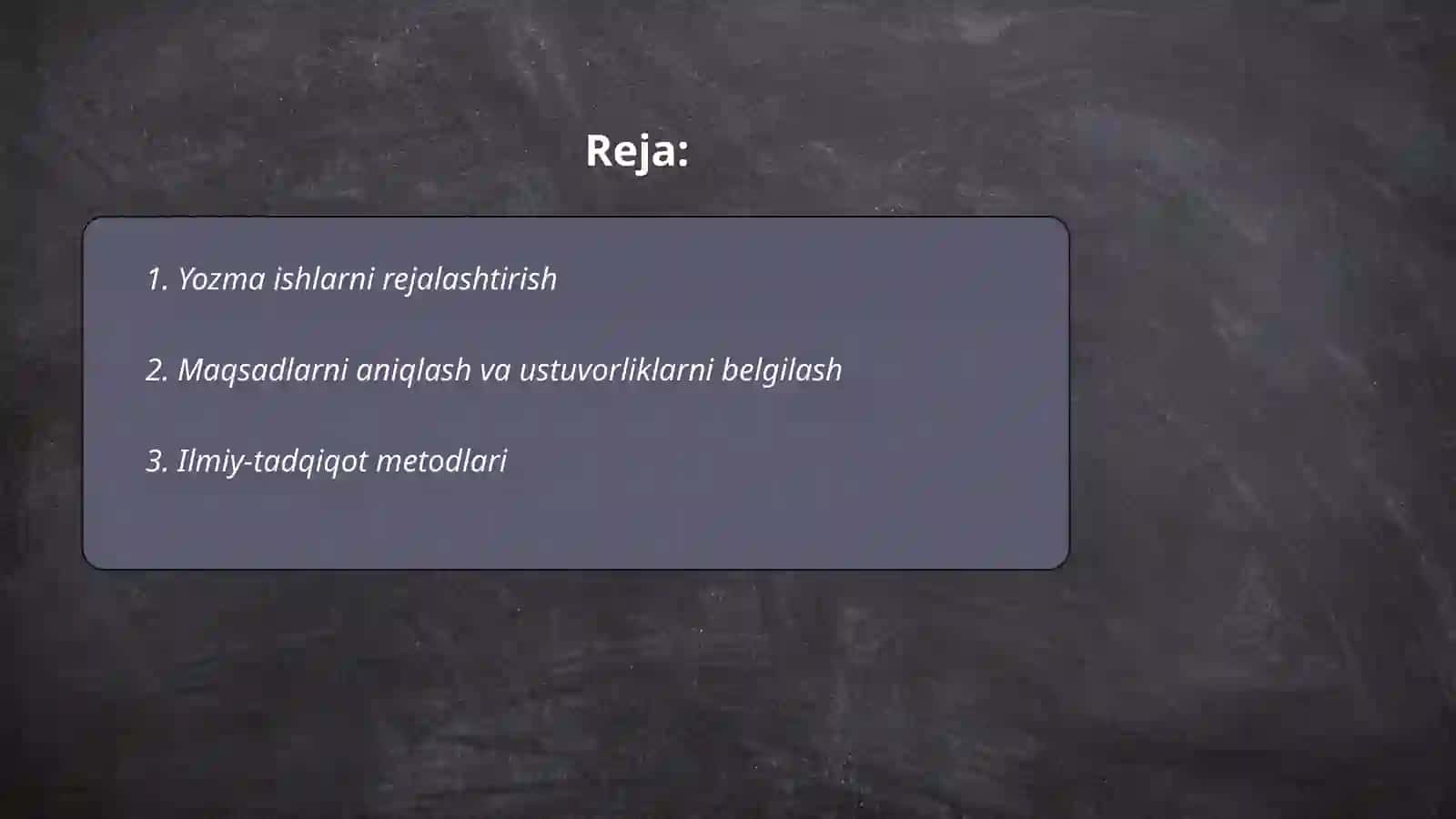 Yozma ishlarni tashkil etish metodikasi 2