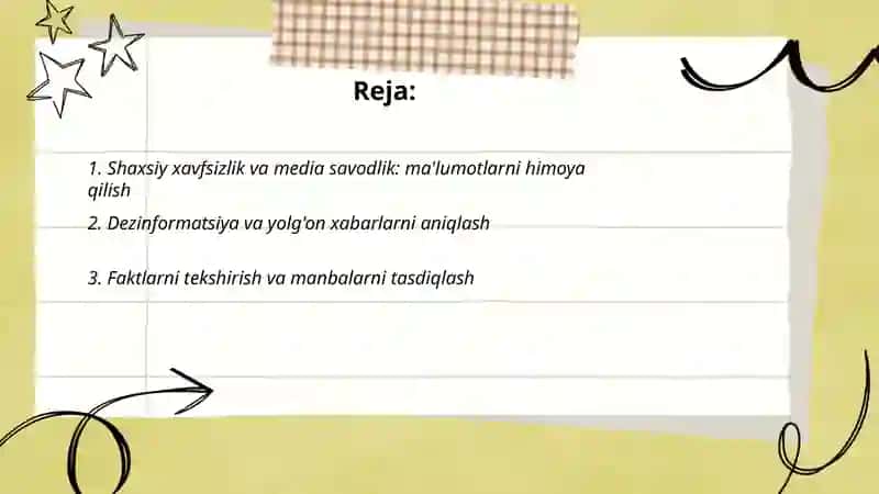 Siz nma uchun media savodli boʻlishingiz kk 2