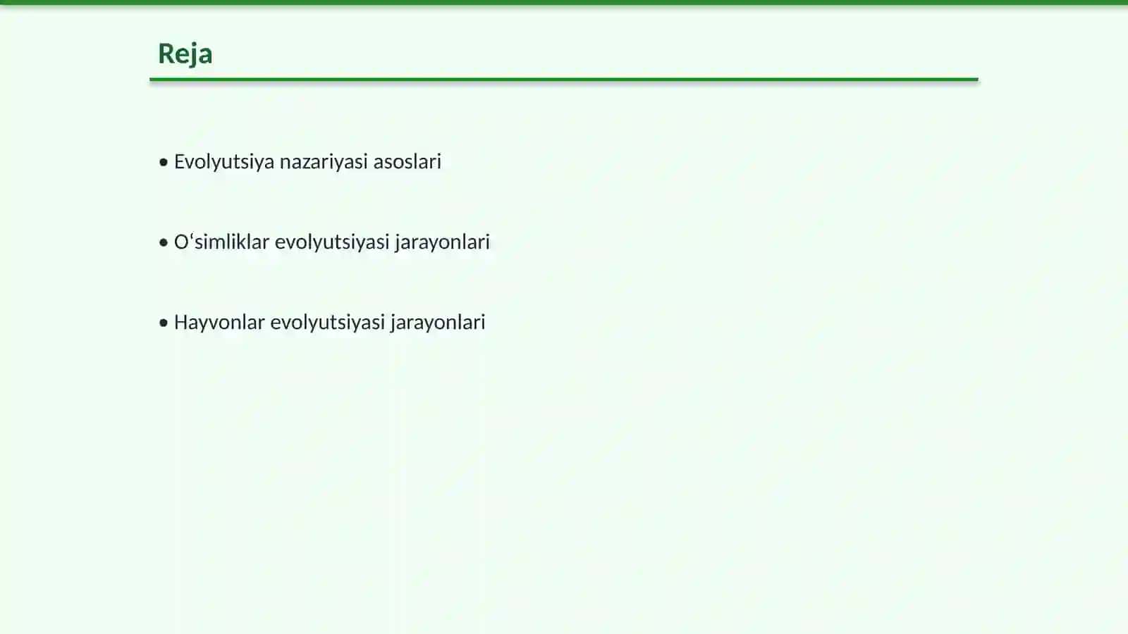 Oʻsimliklar va hayvonlar evolyutsiyasi 2