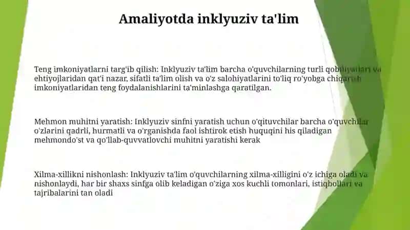 Inklyuziv Ta'lim Mohiyati 2