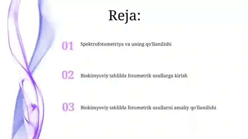 Biokimyoviy tekshirishlarning fotometrik usullari 2