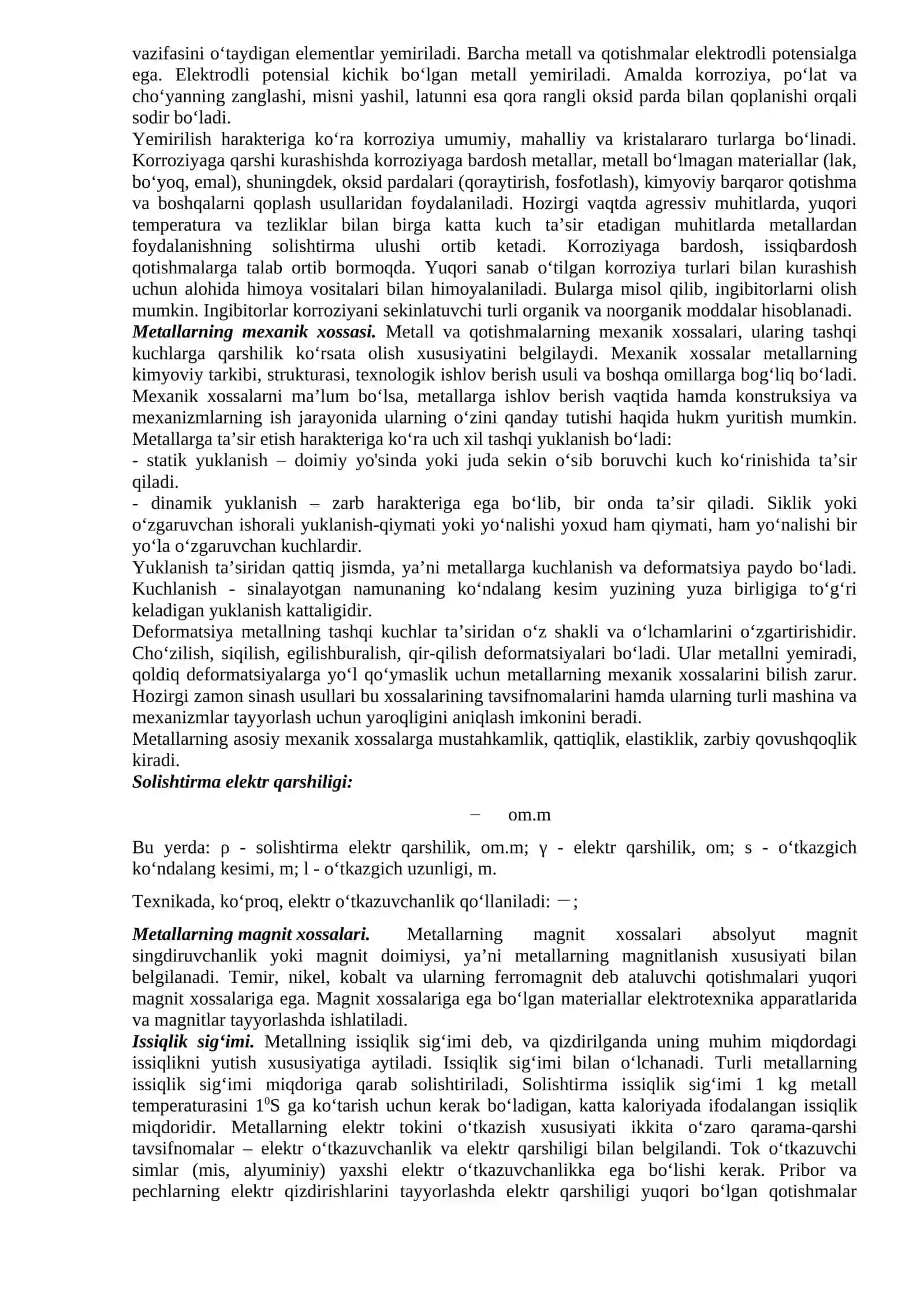 Metall va qotishmalarning xossalari 2