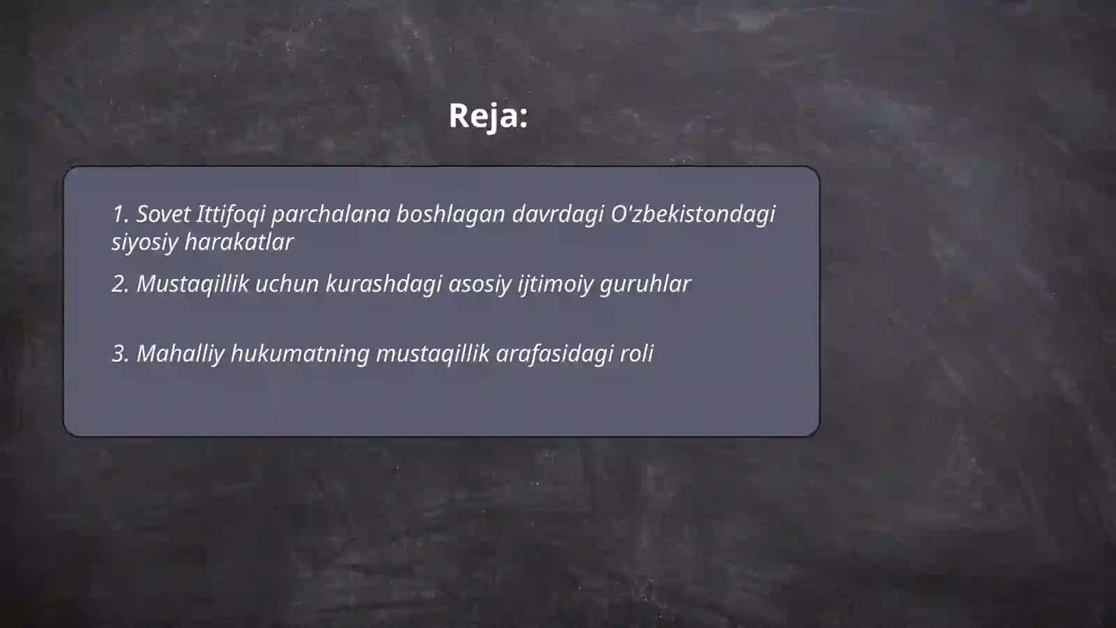 O'zbekistondagi ijtimoiy siyosiy jarayonlar 2