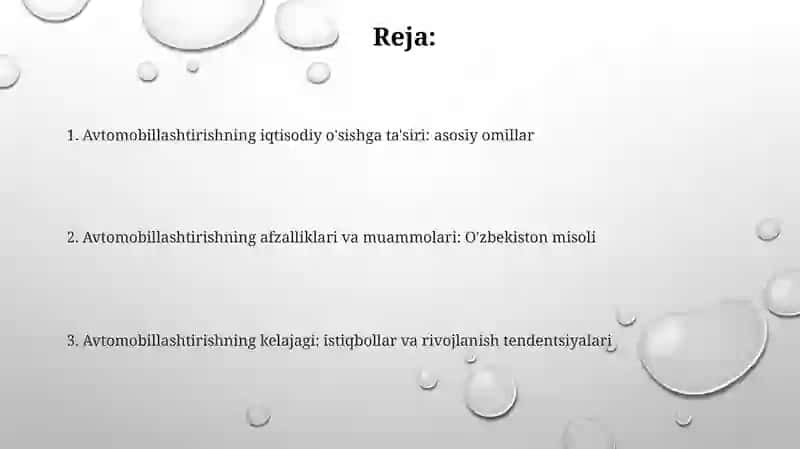 Avtomobillashtirish va uning mamlakatimiz iqtisodiy rivojlanishiga ta'siri 2
