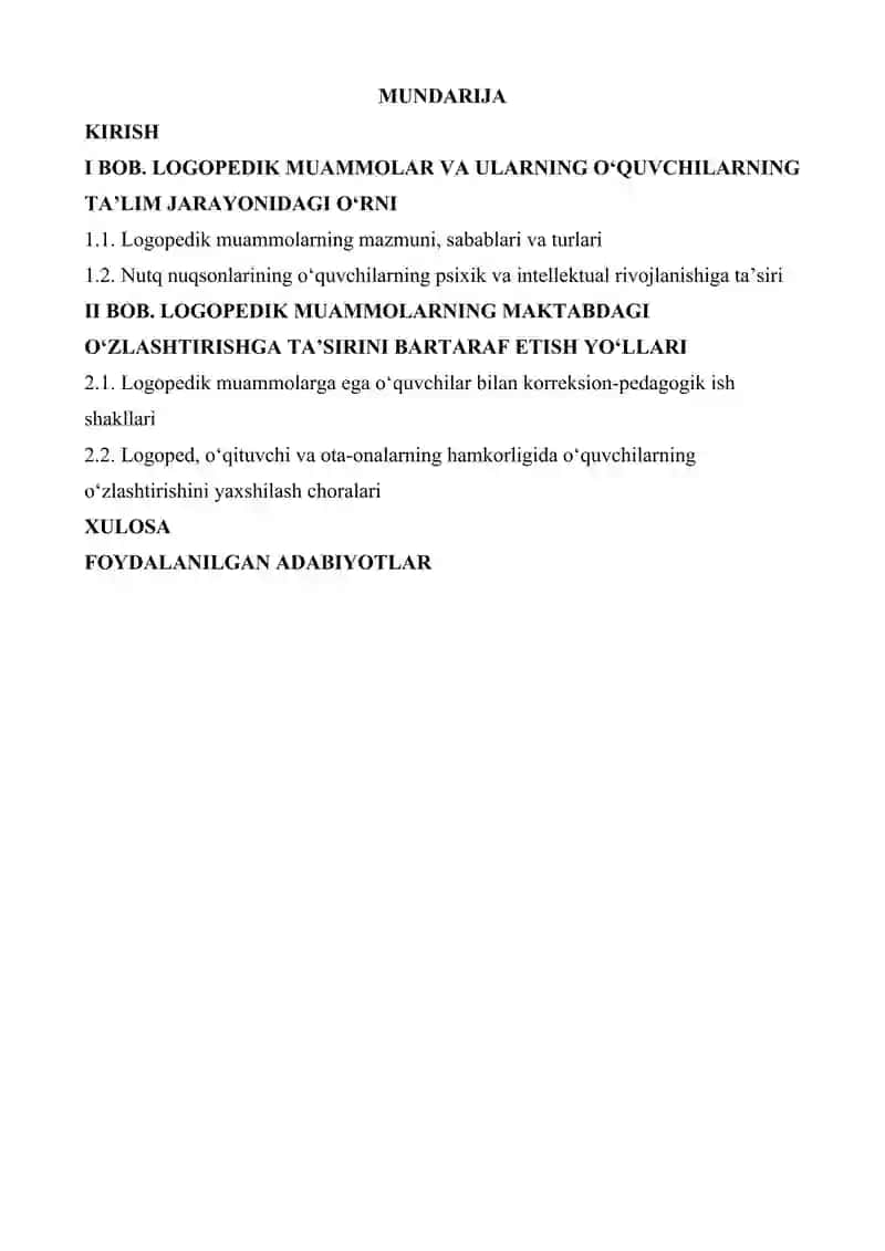 Logopedik muammolarning maktabdagi o'zlashtirishga ta'siri 2