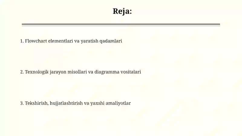 Oddiy texnologik jarayon uchun blok-sxema tuzish 2