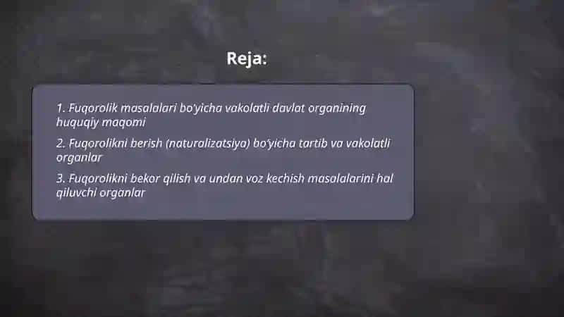 Fuqorolik masalalari bilan shugullanuvchi davlat organlari 2
