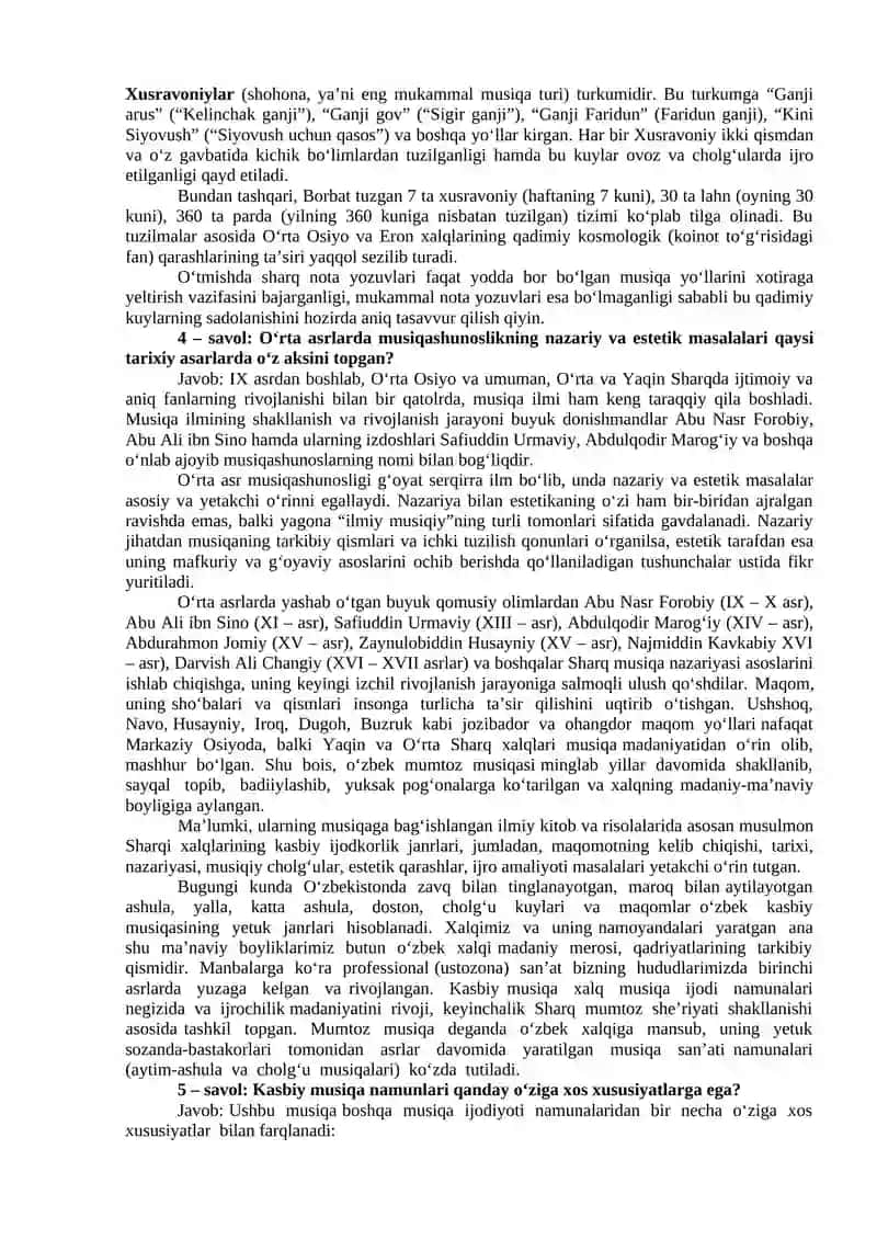 O‘zbek mumtoz musiqasining umumnazariy masalalari 2