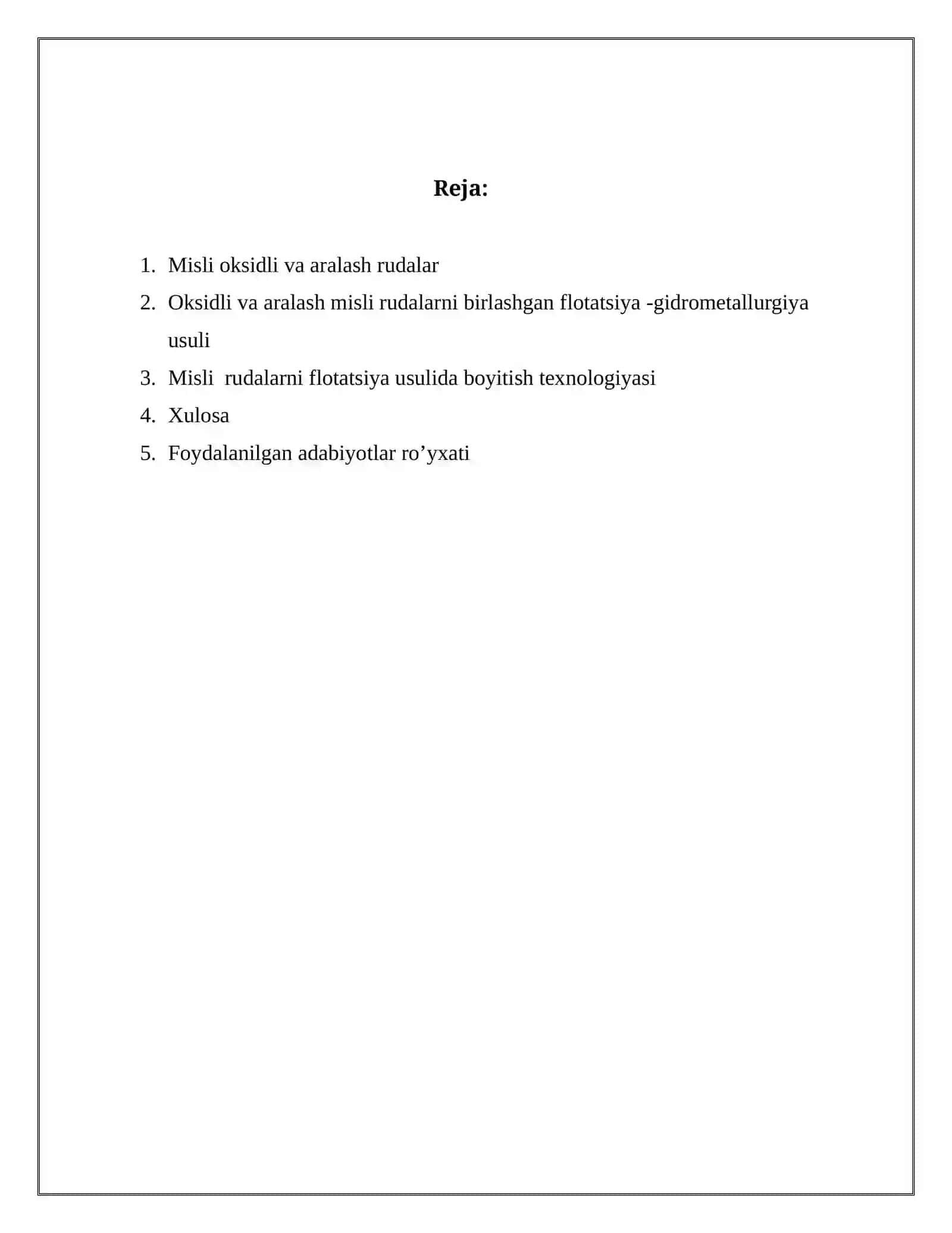 Misli оksidli vа аrаlаsh rudаlаrni boyitish texnologiyasi 2