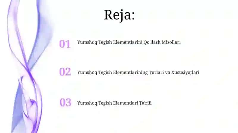 Yumshoq Tegish Elementlari va Fiziologiya 2
