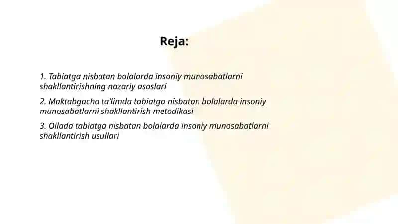 Tabiatga nisbatan bolalarda insoniy munosabatlarni shakllantirish 2