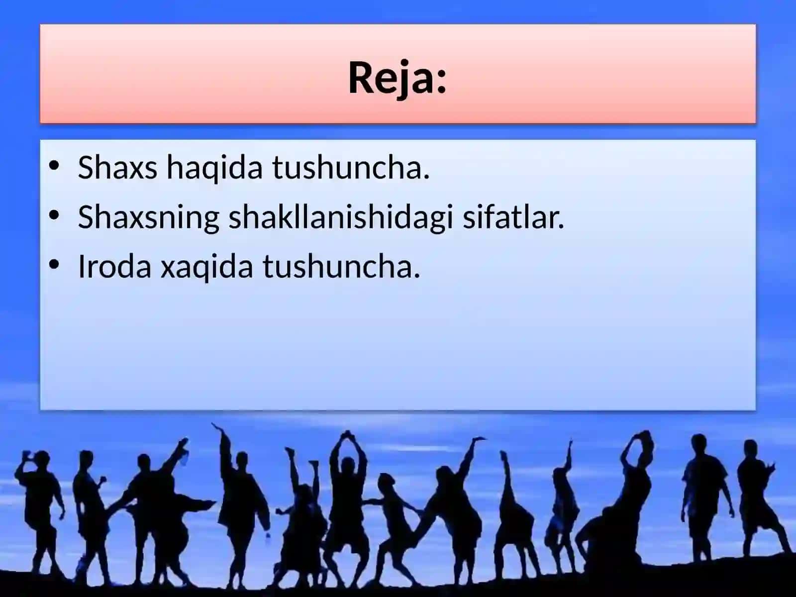 Shaxs va uning irodaviy sohasi 2