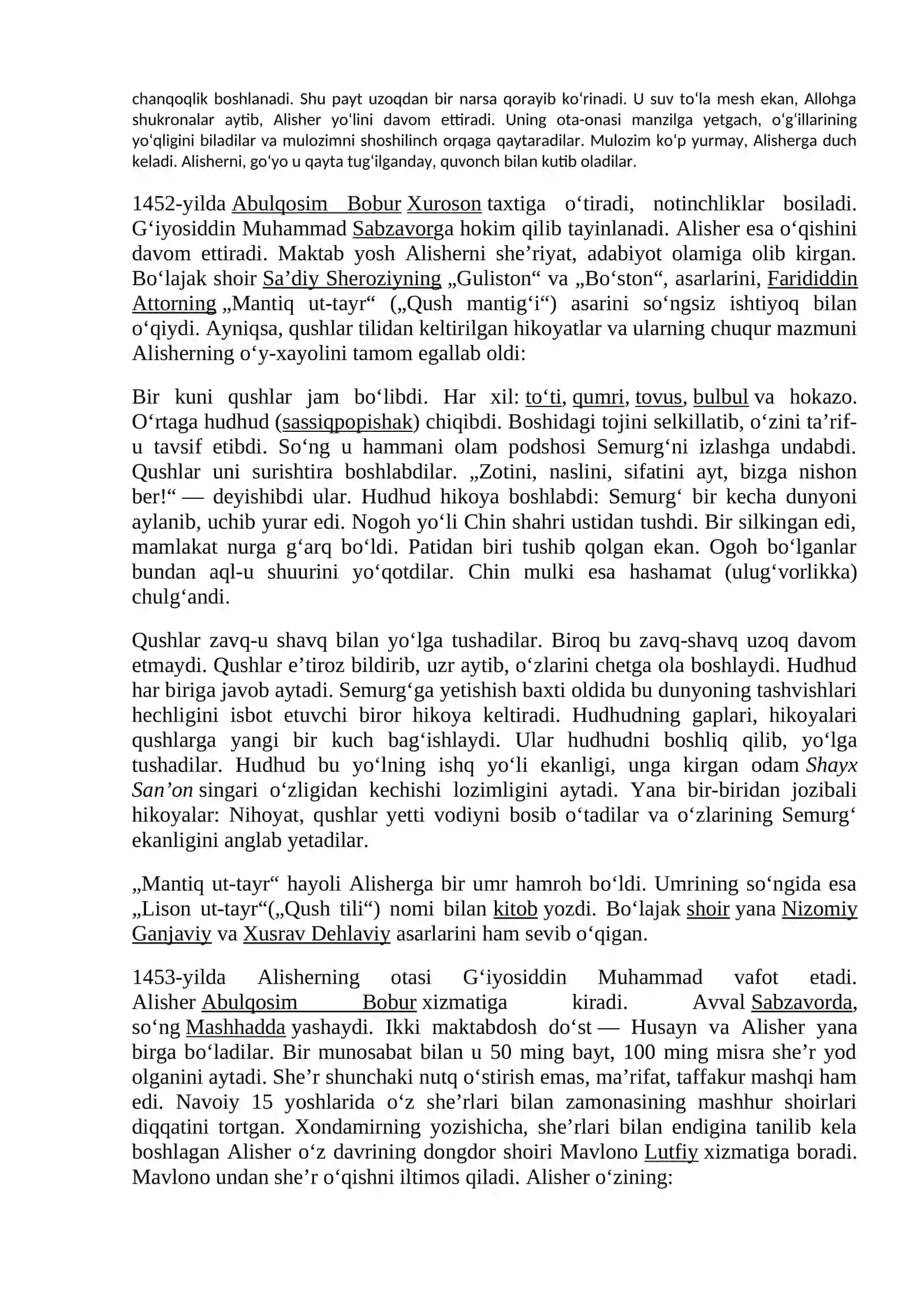 Alisher Navoiy va Zahiriddin Muhammad Bobur buyukligi 2