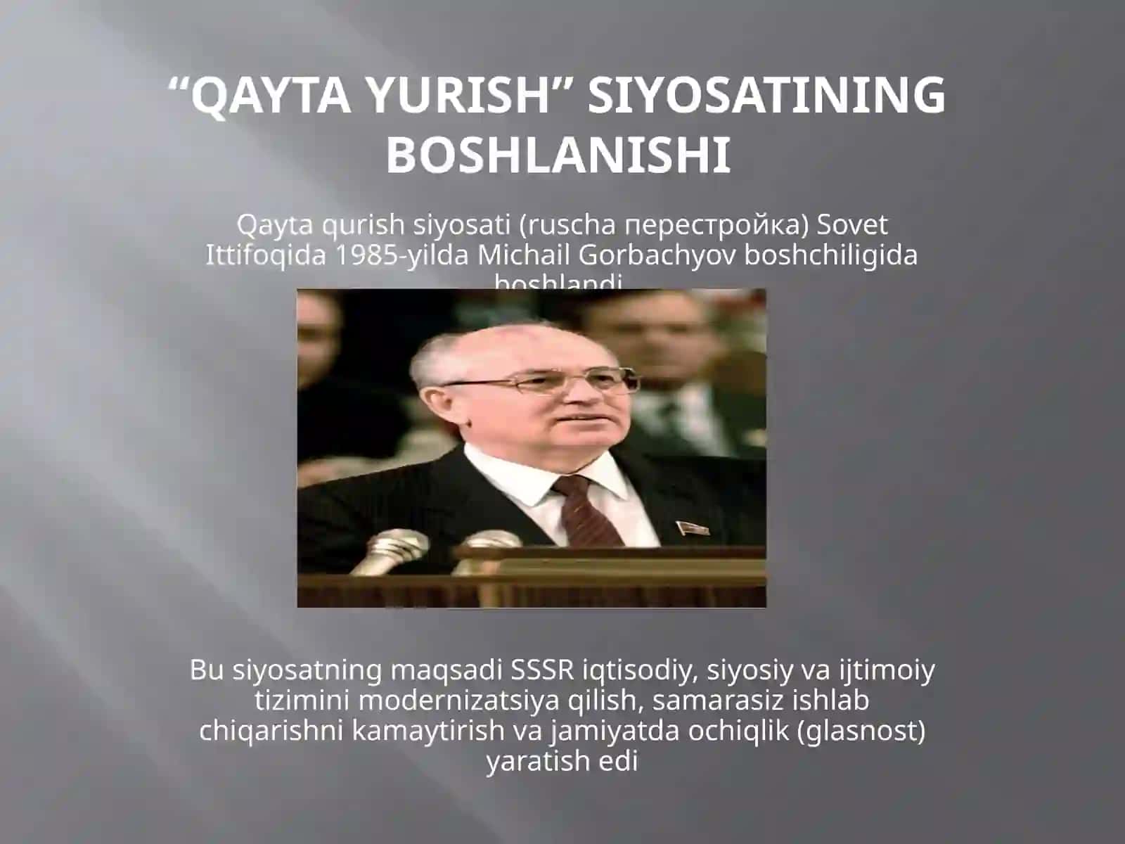 Qayta qurish yillari 2