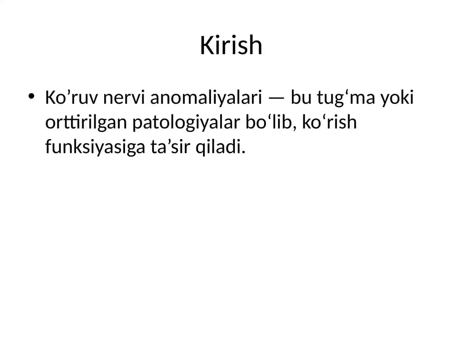 Ko’ruv nervi anomaliyalari 2
