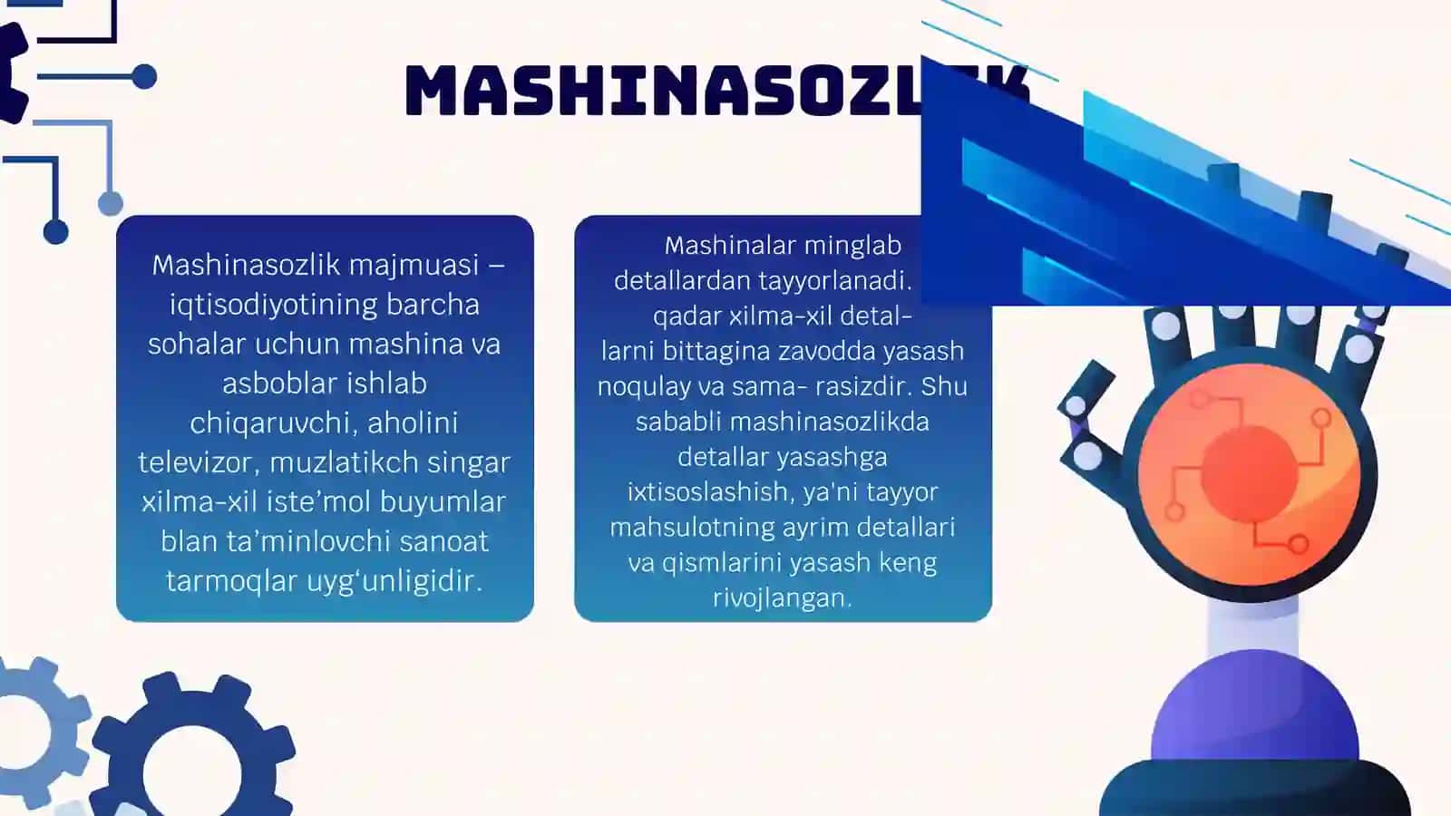 Mashinasozlik va uning tarmoqlari 2