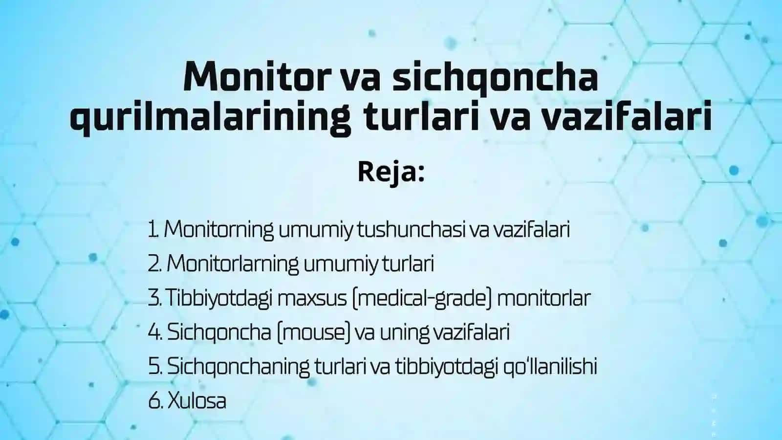 Monitor va sichqoncha qurilmalarining turlari va vazifalari 2