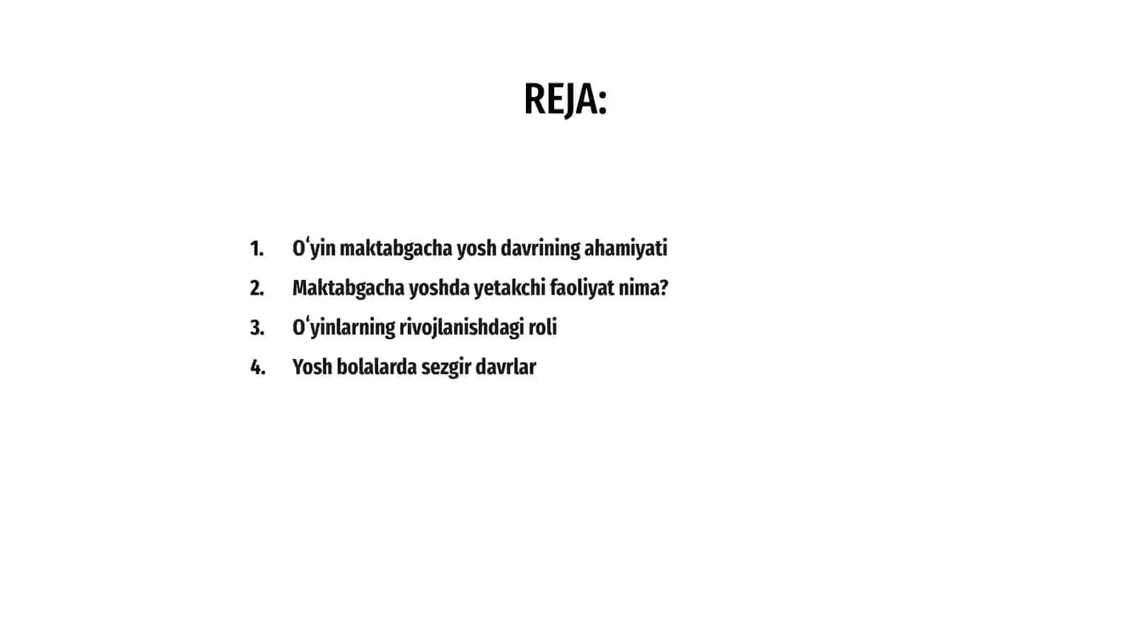 O'yin maktabgacha yosh davrida yetakchi faoliyat sifatida 2
