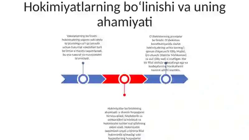 O'Zbekiston Hokimiyatining Bo'Linish Prinsiplari Va Uning Amalga Oshirilishi 2