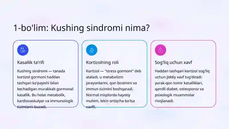 Kushing sindromi: Klinik Belgilari va Tashxisi 2