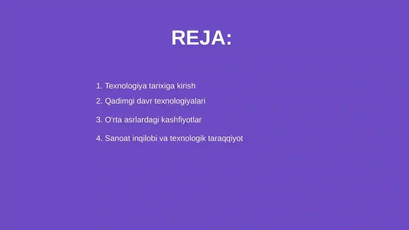 TEXNOLOGIYA TARIXI 2