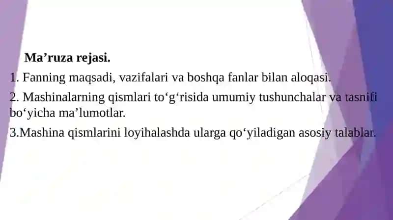 Mashina detallari va loyihalash asoslari 2