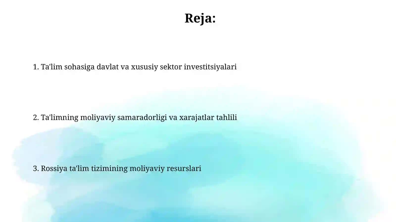 Rossiya ta’lim tizimining moliyaviy jihatlarini tahlil etish 2