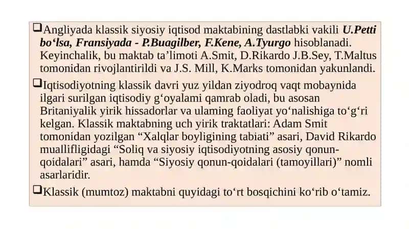 ANGLIYAVA FRANSIYADA KLASSIK (MUMTOZ) MAKTABNING SHAKLLANISHI 2