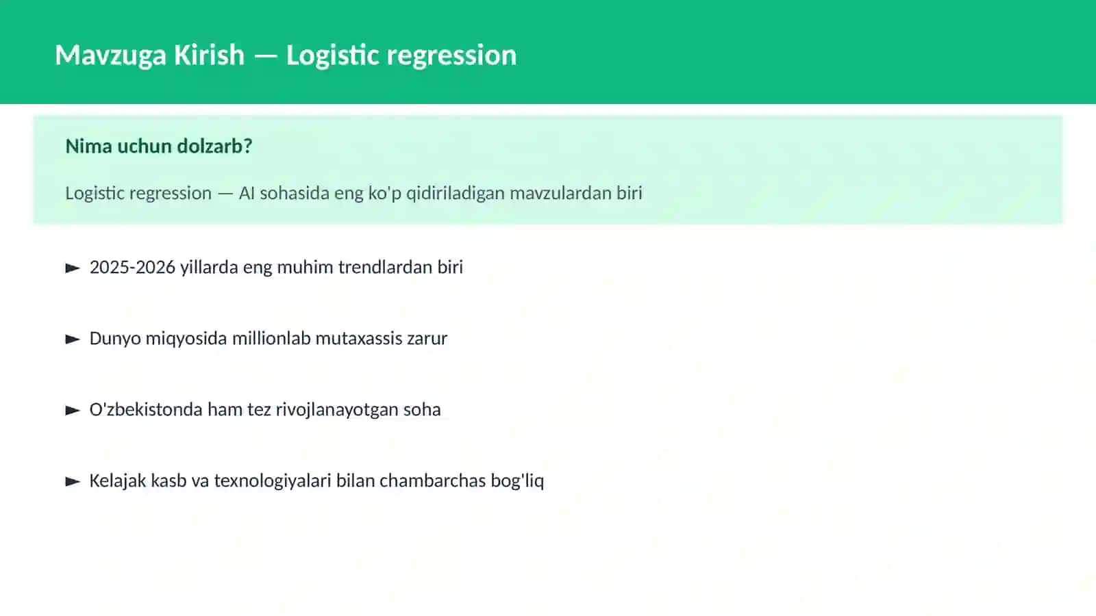 Logistic regression 2