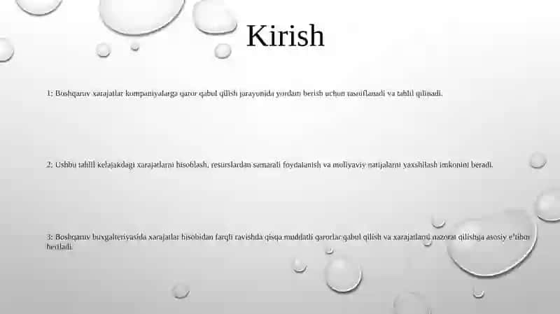 Boshqaruv Hisobini Tashkil Qilishda Xarajatlarni Hisobga Olish Xususiyatlari 2