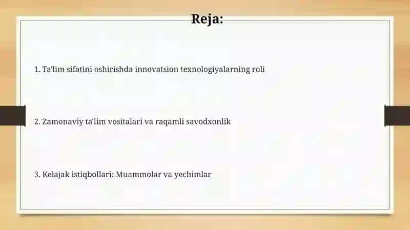 Innovatsion texnologiyalar ta'lim sifatini oshirish manbai sifatida 2