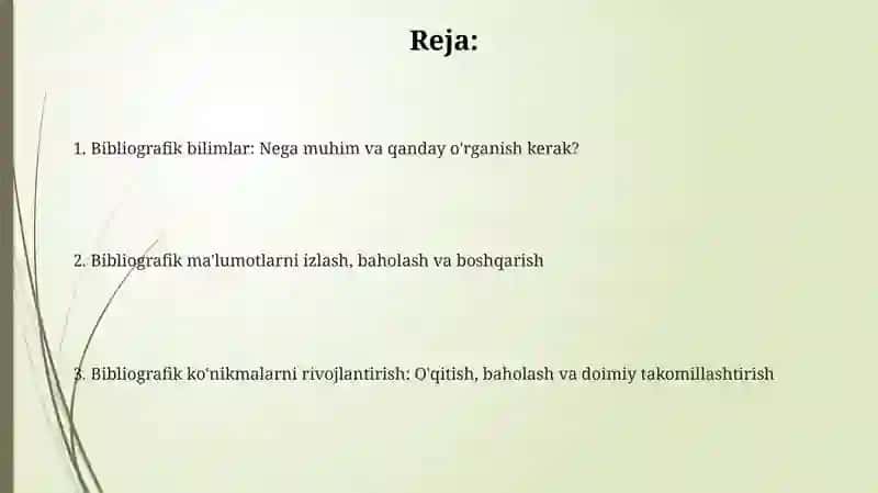 Kutubxonaxodimlarinibibliografikbilimlarinioshirish 2