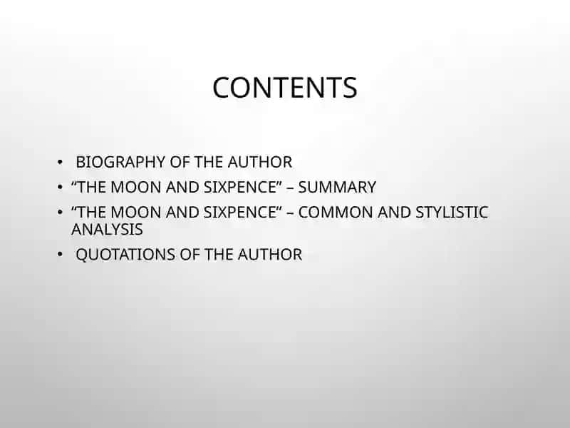 THE MOON AND SIXPENCE 2