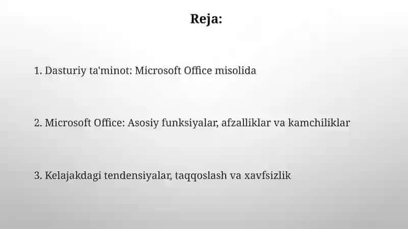 Amaliy dasturiy taminot (Microsoft offce misolida) Rustamov Azizbek 2